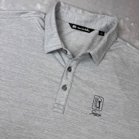 Travis Mathew TPC Sawgrass Golf Polo Shirt Mens Gray Size L - Picture 1 of 10
